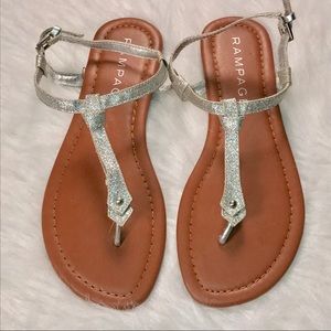 Silver Glitter Rampage Pippa Flat Sandal